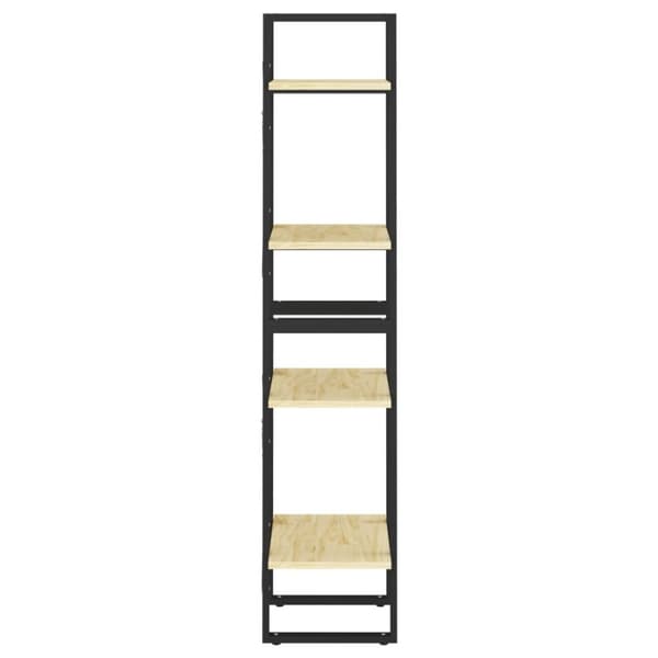 bogreol 40x30x140 cm 4 hylder massivt fyrretræ