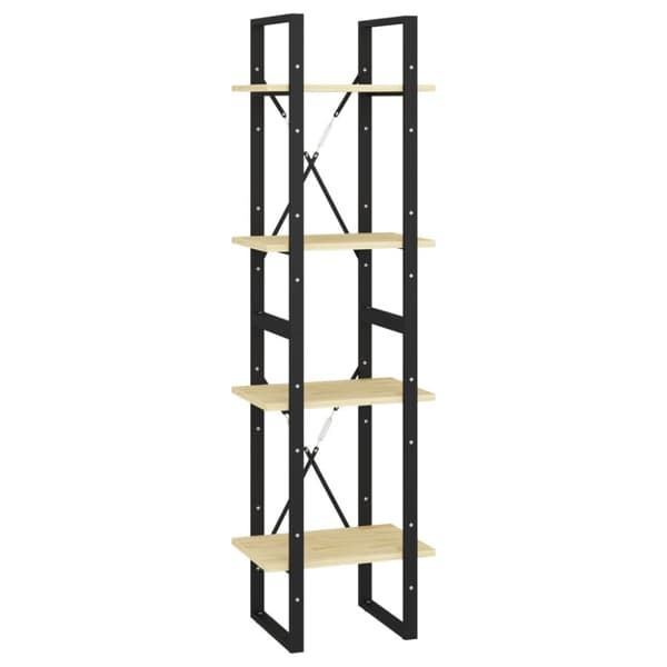 bogreol 40x30x140 cm 4 hylder massivt fyrretræ