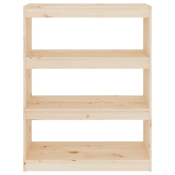bogreol/rumdeler 80x30x103,5 cm massivt fyrretræ