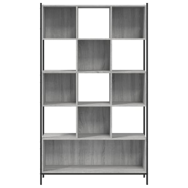 Kirjahylly harmaa Sonoma 102x28x172 cm tekninen puu