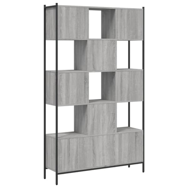 Kirjahylly harmaa Sonoma 102x28x172 cm tekninen puu