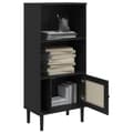 Miniatyrbillede 4 af 10: bogreol SENJA rattanlook 60x35x130 cm massivt fyrretræ sort