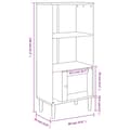 Miniatyrbillede 10 af 10: bogreol SENJA rattanlook 60x35x130 cm massivt fyrretræ sort