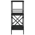 Miniatyrbillede 5 af 10: bogreol med 3 hylder 59x35x90,5 cm konstrueret træ sort