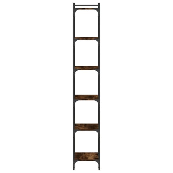 Kirjahylly 6 kerrosta savutammi 40x30x188 cm tekninen puu