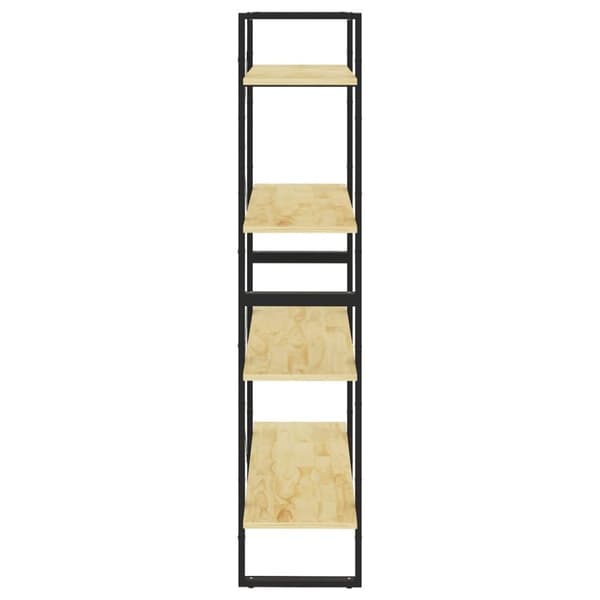 bogreol 80x30x140 cm 4 hylder massivt fyrretræ