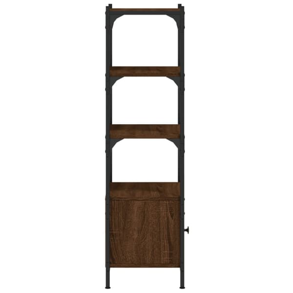 bogreol med 3 hylder 41x30x109,5 cm konstrueret træ brun eg