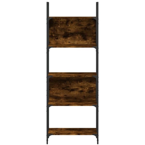 Kirjahylly 5 tasoa savutammi 60,5x24x166,5 cm tekninen puu