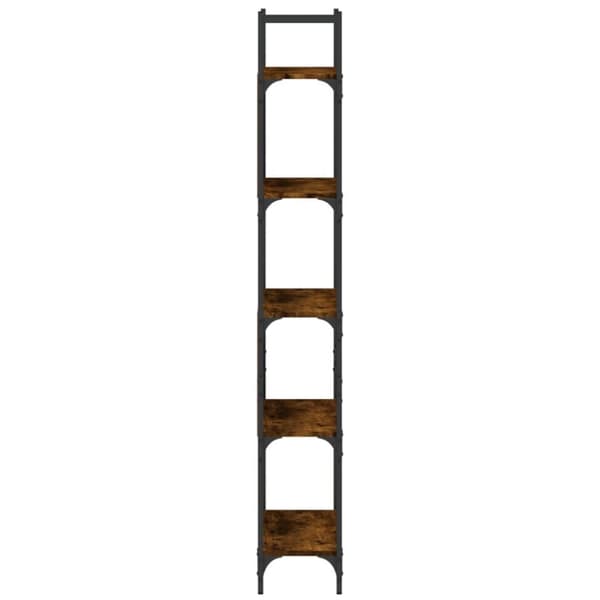 Kirjahylly 5 tasoa savutammi 60,5x24x166,5 cm tekninen puu