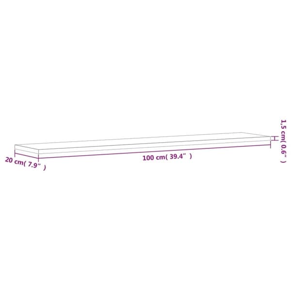vidaXL Vägghyllor 4 st rökfärgad ek 100x20x1,5 cm konstruerat trä