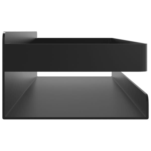 vidaXL brusehylde 30x10x6 cm børstet 304 rustfrit stål matsort