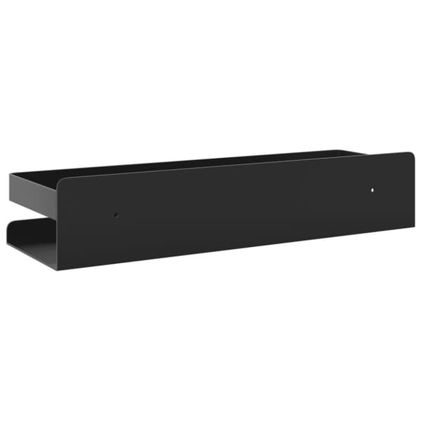 vidaXL brusehylde 30x10x6 cm børstet 304 rustfrit stål matsort