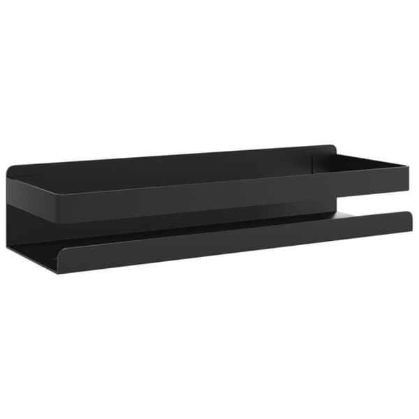 vidaXL brusehylde 30x10x6 cm børstet 304 rustfrit stål matsort