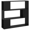 Miniatyrbillede 2 af 8: bogreol/rumdeler 100x24x94 cm sort