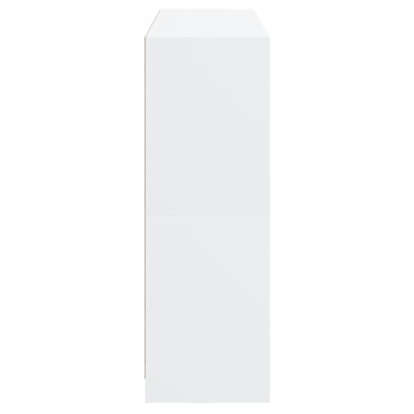 Bokhylla med dörrar vit 136x37x109 cm konstruerat trä