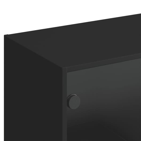 bogreol med låger 136x37x142 cm konstrueret træ sort