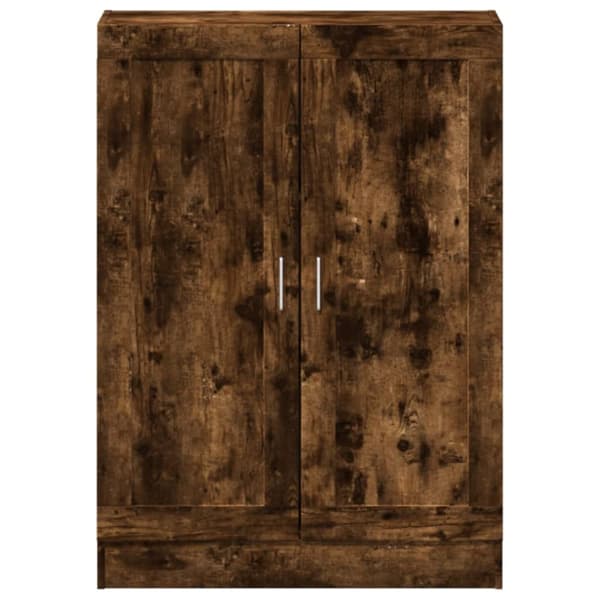 bogskab 82,5x30,5x115 cm konstrueret træ røget egetræ