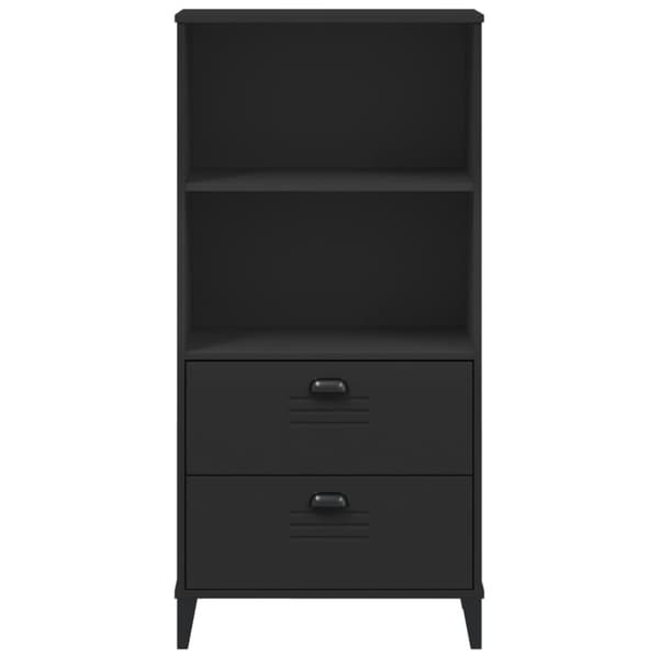 Bokhylla VIKEN svart 60x35x123 cm konstruerat trä