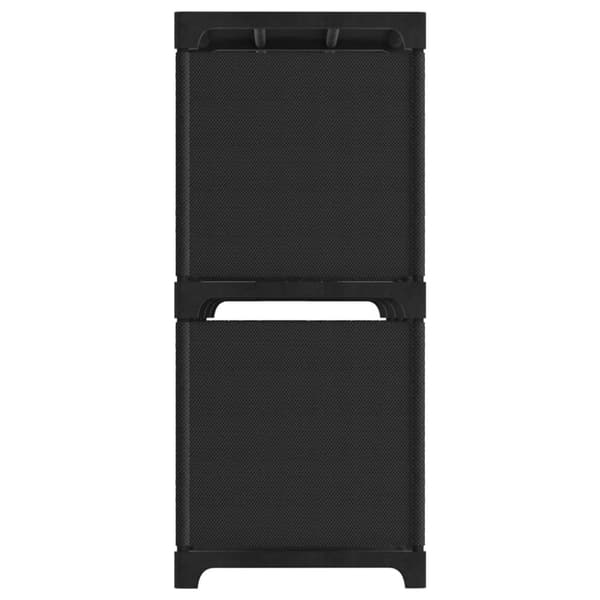 displayreol med 5 kubeformede rum 103x30x72,5 cm stof sort