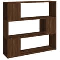 Miniatyrbillede 2 af 9: bogreol/rumdeler 100x24x94 cm brun egetræsfarve