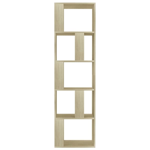 bogreol/rumdeler 45x24x159 cm konstrueret træ sonoma-eg