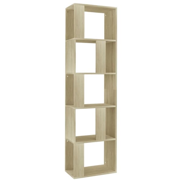 bogreol/rumdeler 45x24x159 cm konstrueret træ sonoma-eg