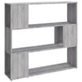 Miniatyrbillede 2 af 9: bogreol/rumdeler 100x24x94 cm grå sonoma-eg
