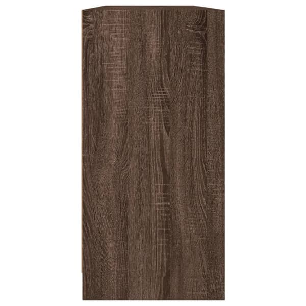 Kirjahylly ovilla ruskea tammi 204x37x75 cm tekninen puu
