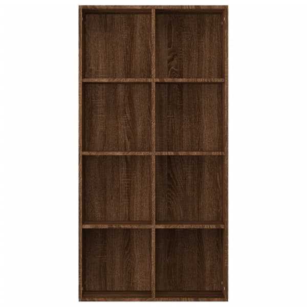 Bokhylla/skänk rökfärgad Brun ek 66x30x130 cm konstruerat trä