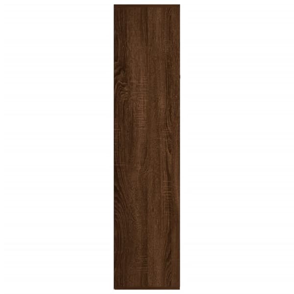 Bokhylla/skänk rökfärgad Brun ek 66x30x130 cm konstruerat trä
