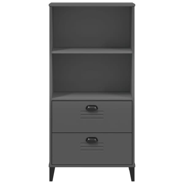bogskab VIKEN 60x35x123 cm konstrueret træ antracitgrå