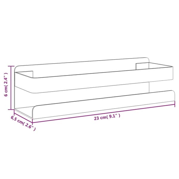 brusehylde 23x6,5x6 cm børstet 304 rustfrit stål matsort