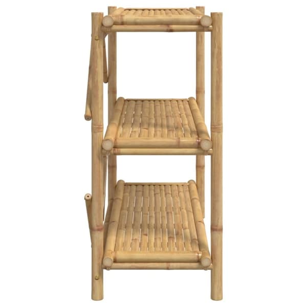 vidaXL Bokhylla 3 hyllplan 100x40x90 cm bambu