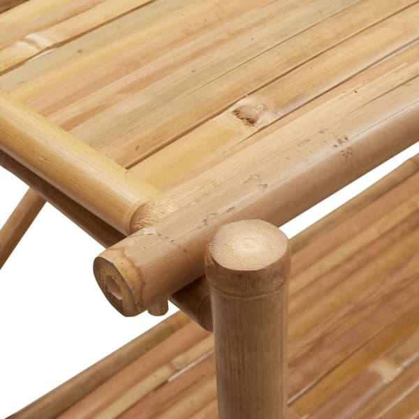 vidaXL Bokhylla 3 hyllplan 100x40x90 cm bambu