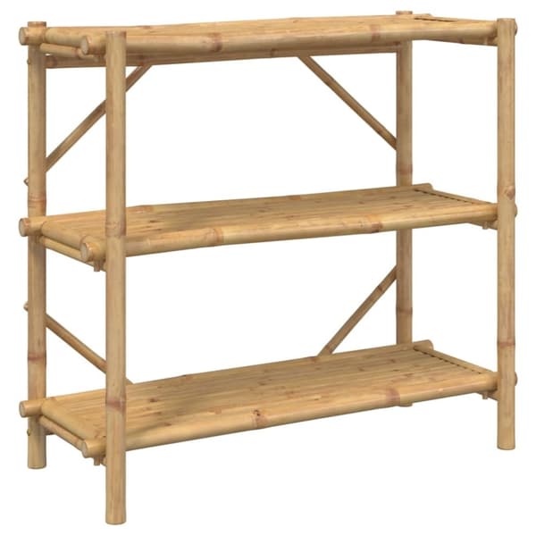 vidaXL Bokhylla 3 hyllplan 100x40x90 cm bambu