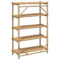 Miniatyrbillede 5 af 9: vidaXL reol med 5 hylder 100x40x150 cm bambus