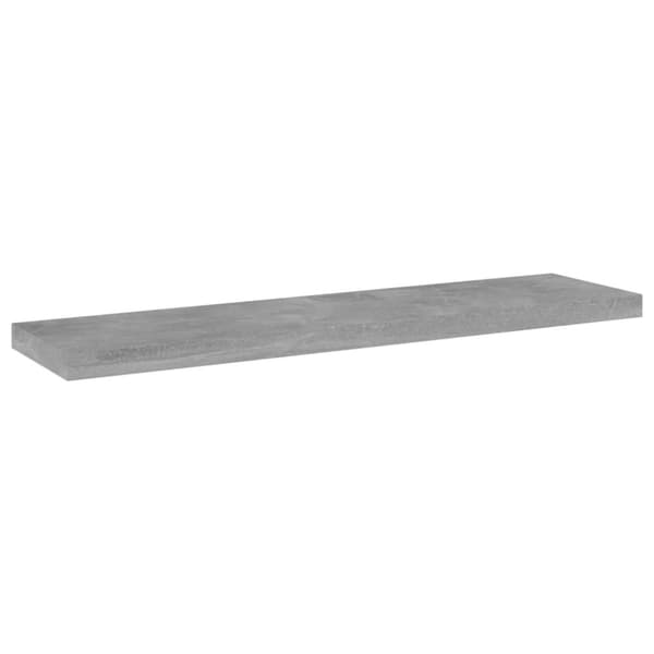 The Living Store boghylder 4 stk. 40x10x1,5 cm konstrueret træ betongrå - Hylder