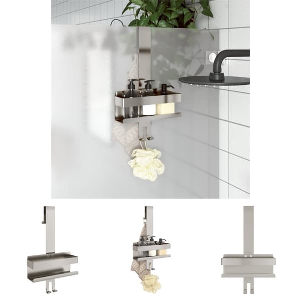 The Living Store brusehylde med ophæng børstet 304 rustfrit stål -  Hylder