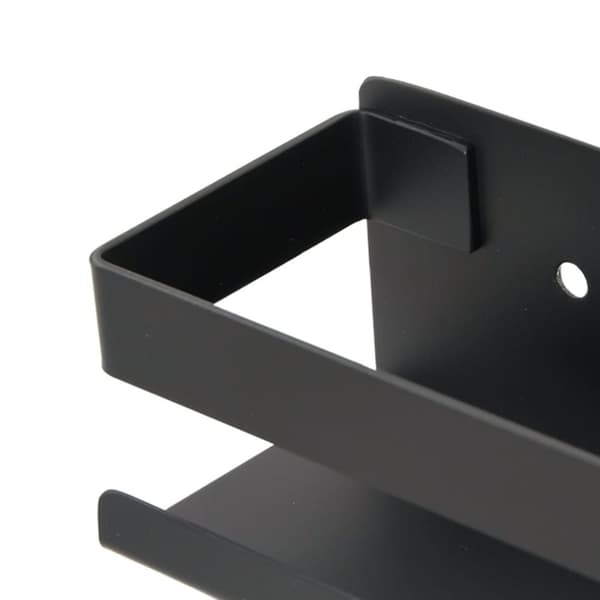 The Living Store Duschhylla matt svart 23x6,5x6 cm borstat 304 rostfritt stål - Hyllor