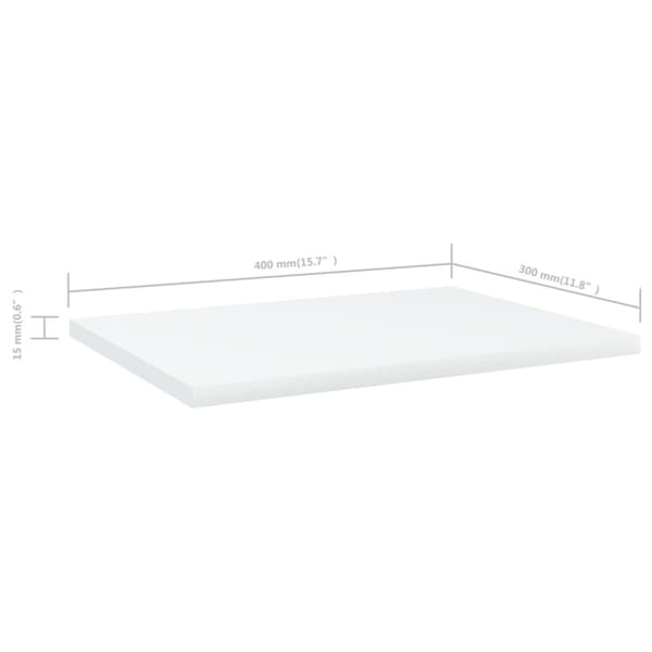 The Living Store Hyllplan 4 st vit 40x30x1,5 cm konstruerat trä - Hyllor