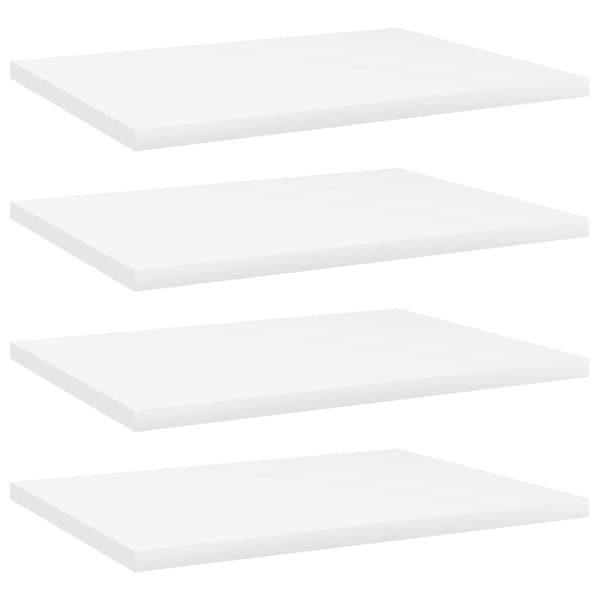 The Living Store Hyllplan 4 st vit 40x30x1,5 cm konstruerat trä - Hyllor