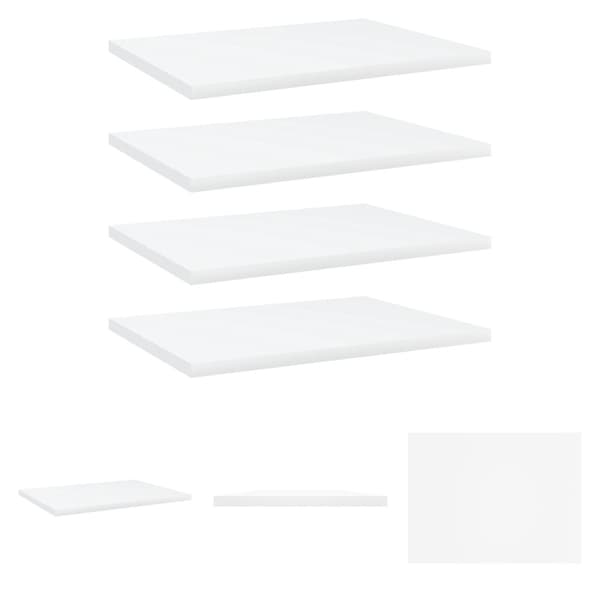 The Living Store Hyllplan 4 st vit 40x30x1,5 cm konstruerat trä -  Hyllor