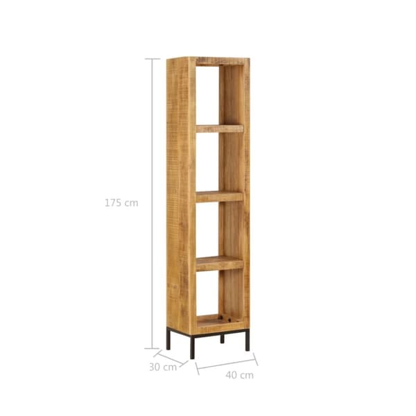 bogreol 40 x 30 x 175 cm massivt mangotræ