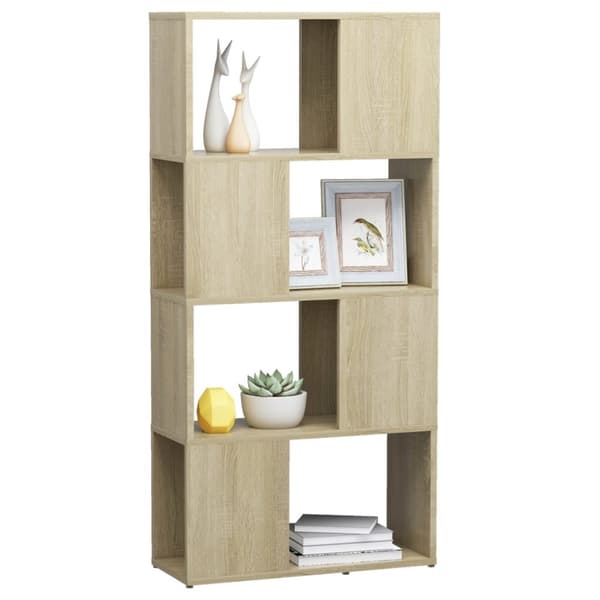 bogreol/rumdeler 60x24x124,5 cm spånplade sonoma-eg