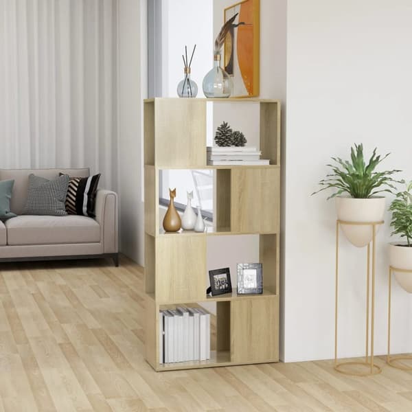 bogreol/rumdeler 60x24x124,5 cm spånplade sonoma-eg