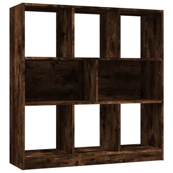 bogreol 97,5x29,5x100 cm konstrueret træ røget egetræ