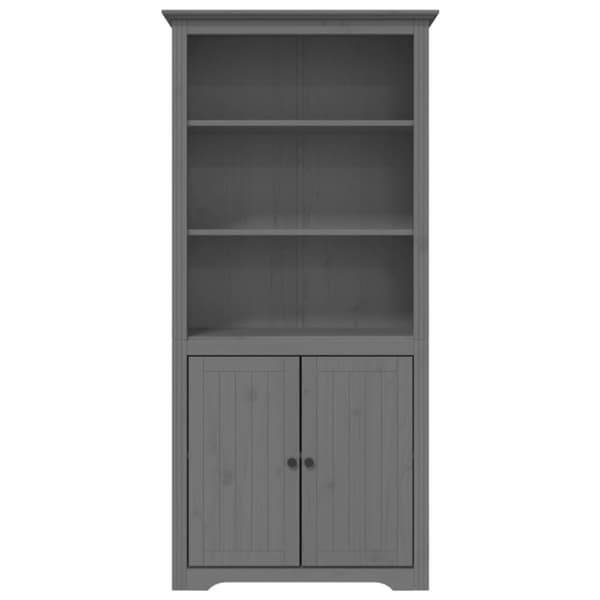 bogreol BODO 82x40x173 cm massivt fyrretræ grå