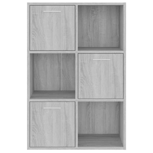 opbevaringsskab 60x29,5x90 cm grå sonoma-eg