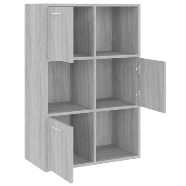 opbevaringsskab 60x29,5x90 cm grå sonoma-eg