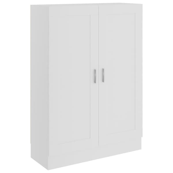 bogskab 82,5x30,5x115 cm konstrueret træ hvid